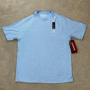 Wolverine Brand Adult Medium Blue Poly Blend Short Sleeve Shirt
